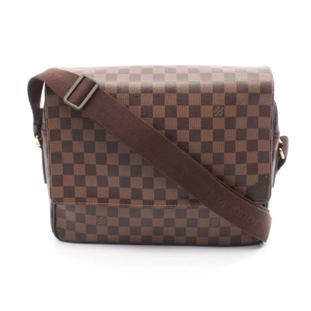 Louis Vuitton Shelton Shoulder Bag Canvas Leather Damier Brown